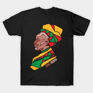 Abstract Female African Woman Freedom Day Juneteenth T-Shirt